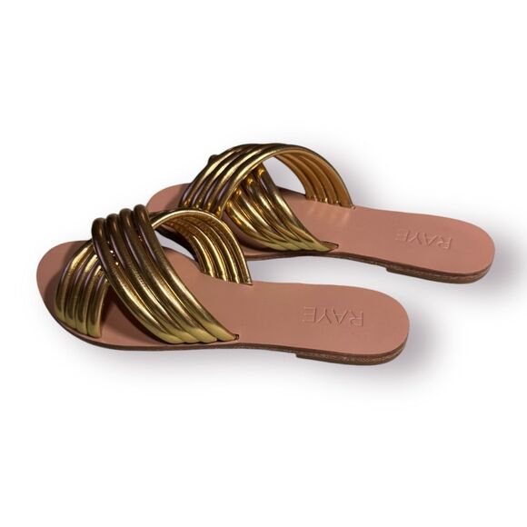 RAYE Gold Sandals - Picture 2 of 4
